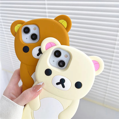 Rilakkuma Bear Silicone Soft Case iPhone
