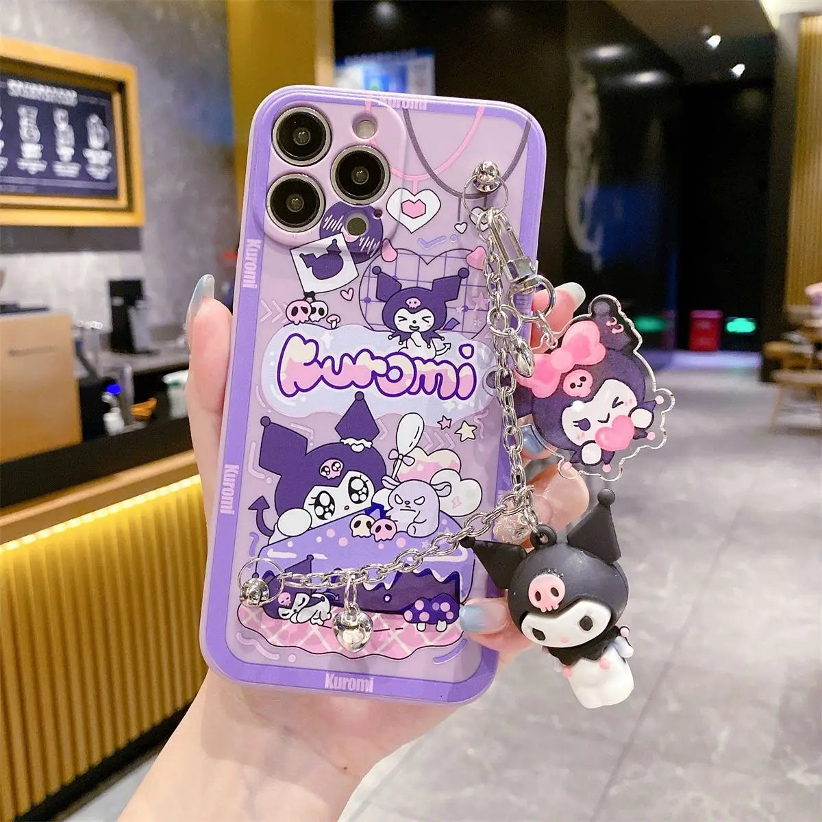 Sanrio Kuromi Shoulder Strap Phone Case