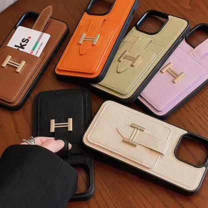 Vegan Leather Card Slot Case for iPhone