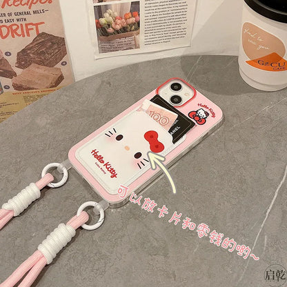 Hello Kitty Bowknot Card Holder Phone Case