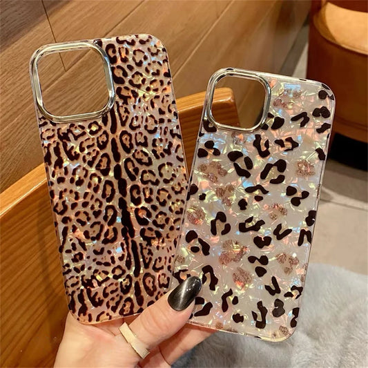 Leopard Aurora Shell Pattern Phone Case