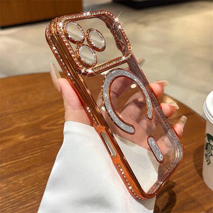 Glitter Rhinestone Magnetic Phone Case