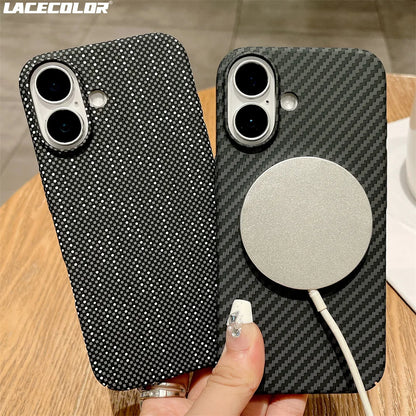 Carbon Fiber Magnetic Phone Case For iPhone