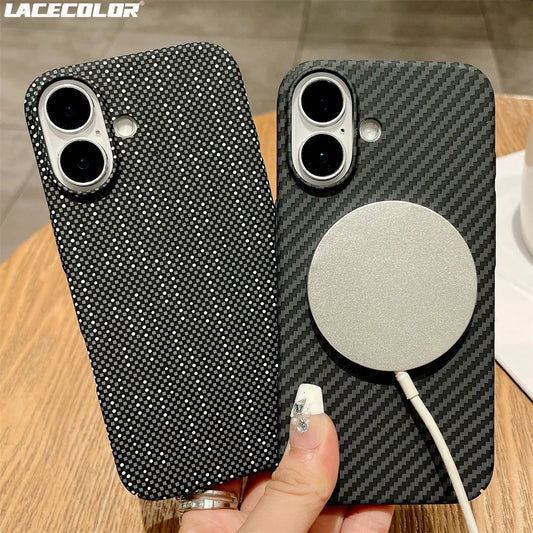 Carbon Fiber Magnetic Phone Case For iPhone