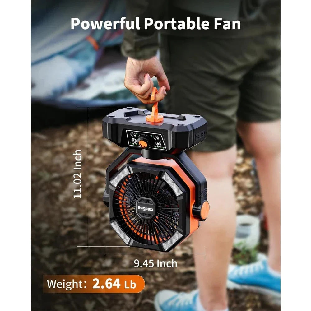 ColdSky™ 20000mAh PowerFan — Stay Cool & Bright Anywhere, Anytime!