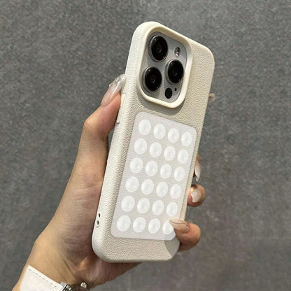 3D Suction Cup Litchi Pattern Case For iPhone