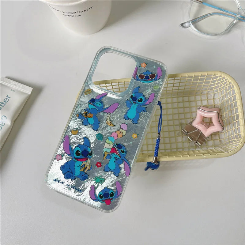 Sparkle Stitch Bell Phone Case with Pendant