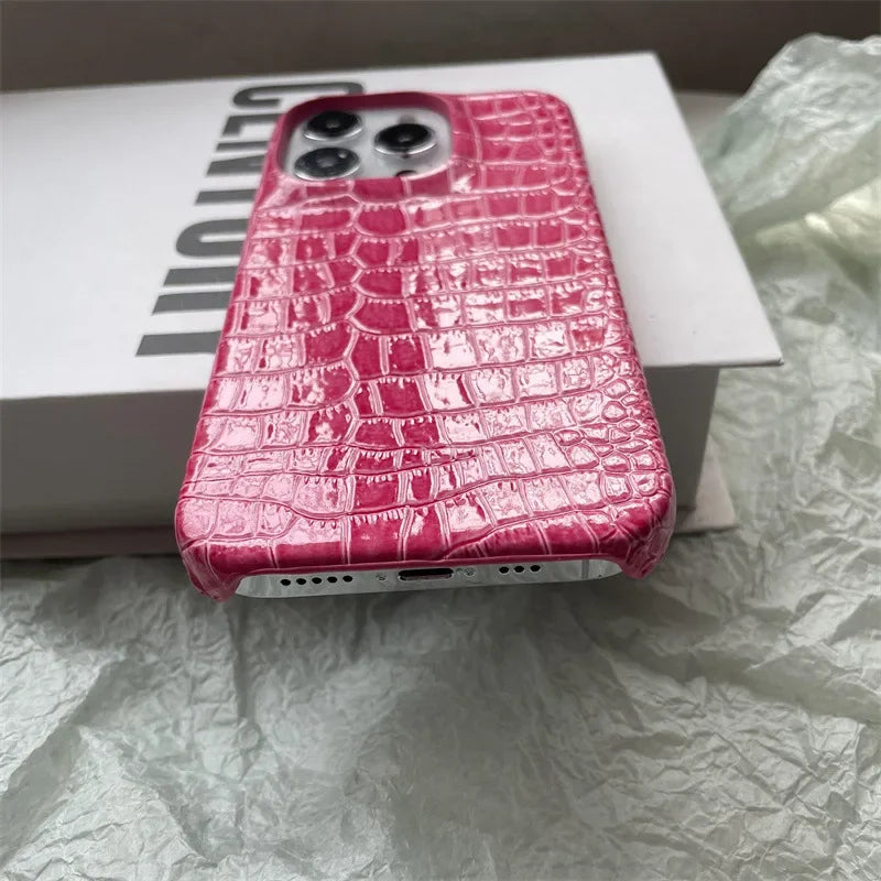 Crocodile Pattern Leather Phone Case