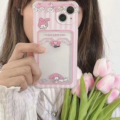 Kuromi Melody Card Holder Silicone Phone Case