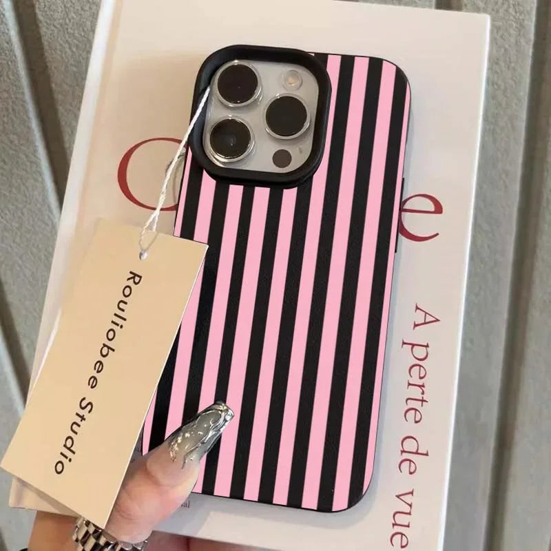 Colorful Striped Minimalist Silicone Case iPhone