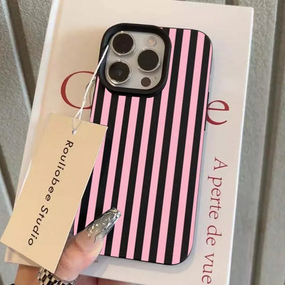 Colorful Striped Minimalist Silicone Case iPhone