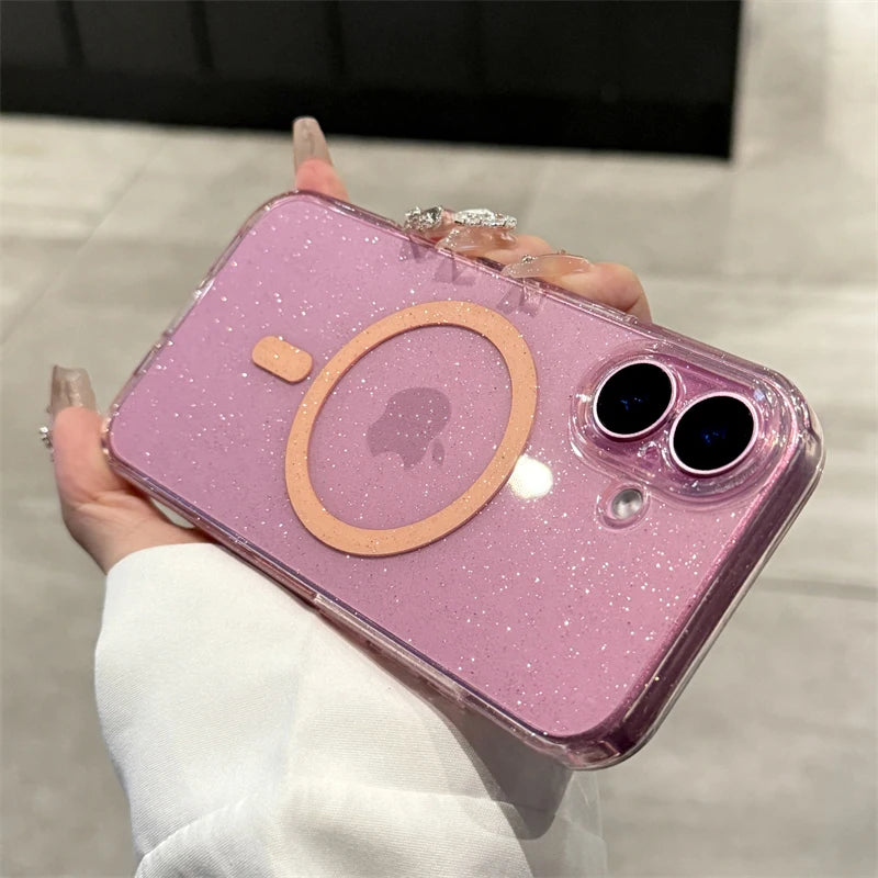 Glitter Magnetic Transparent Case
