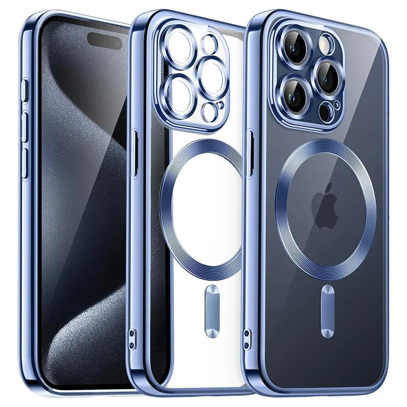 Magnetic Clear Plating Phone Case