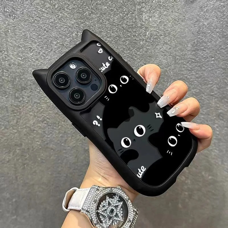 Cute Cat Ears Transparent Phone Case