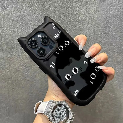 Cute Cat Ears Transparent Phone Case