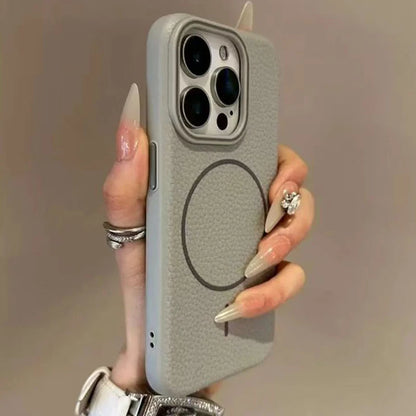 Magsafe Lichee Pattern Magnetic Case For iPhone