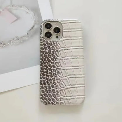 Gradient Crocodile Pattern Phone Case For iPhone