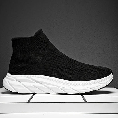 ChunkyStride™ Men's Slip-On Shoes – Breathable Knit Warmth with Plush Comfort!