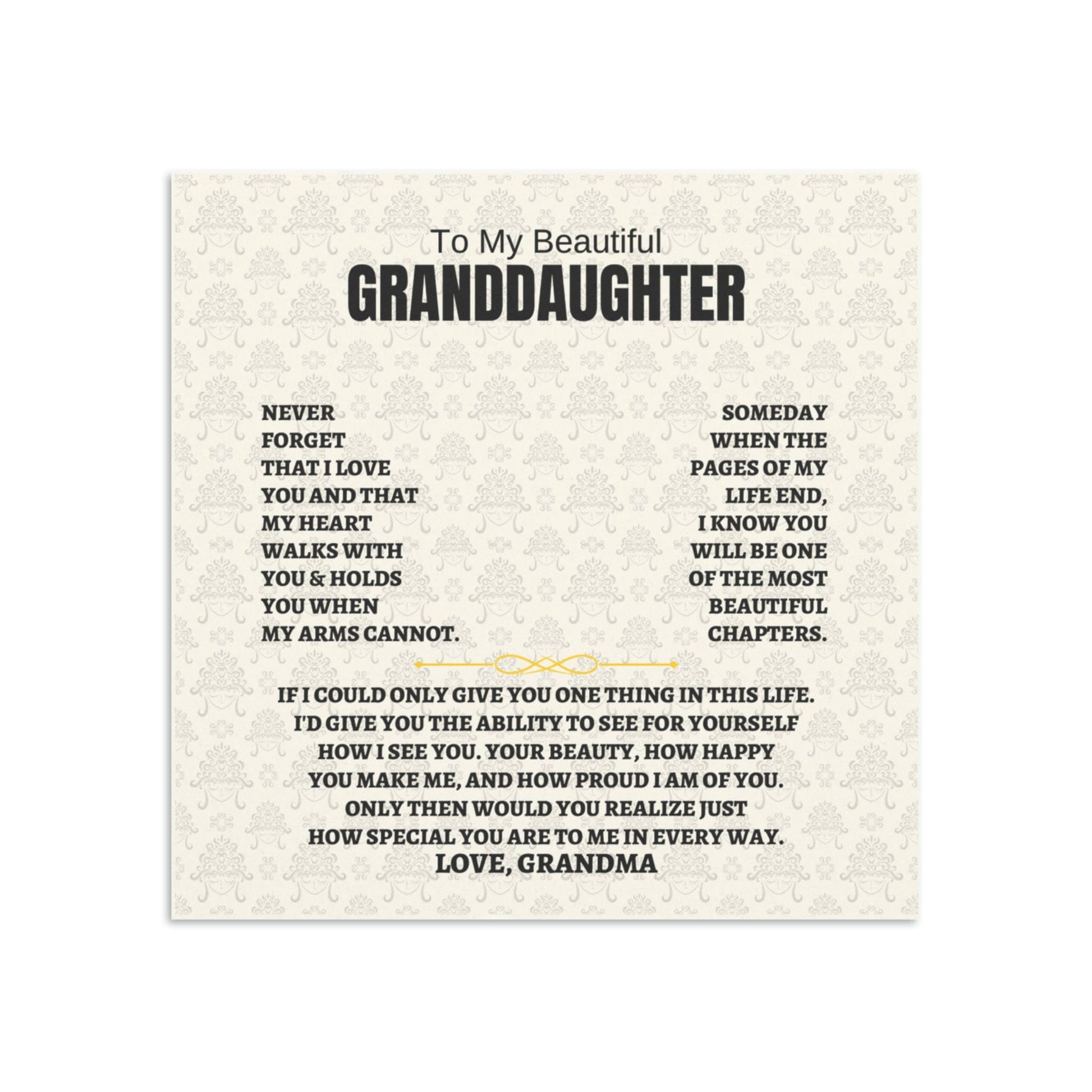 To My Granddaughter - Beautiful Gift Set - SS170V4