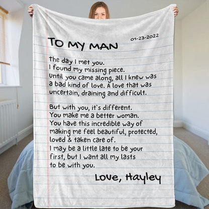 Cute Gift - Love Letter Style - Personalized Comfy Blanket - SS88