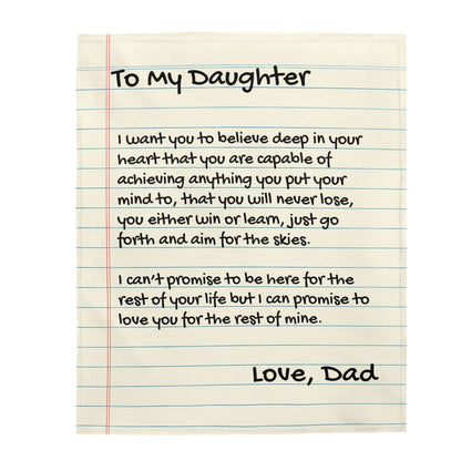 Daughter Love Note Style - Personalized Comfy Blanket - SS89