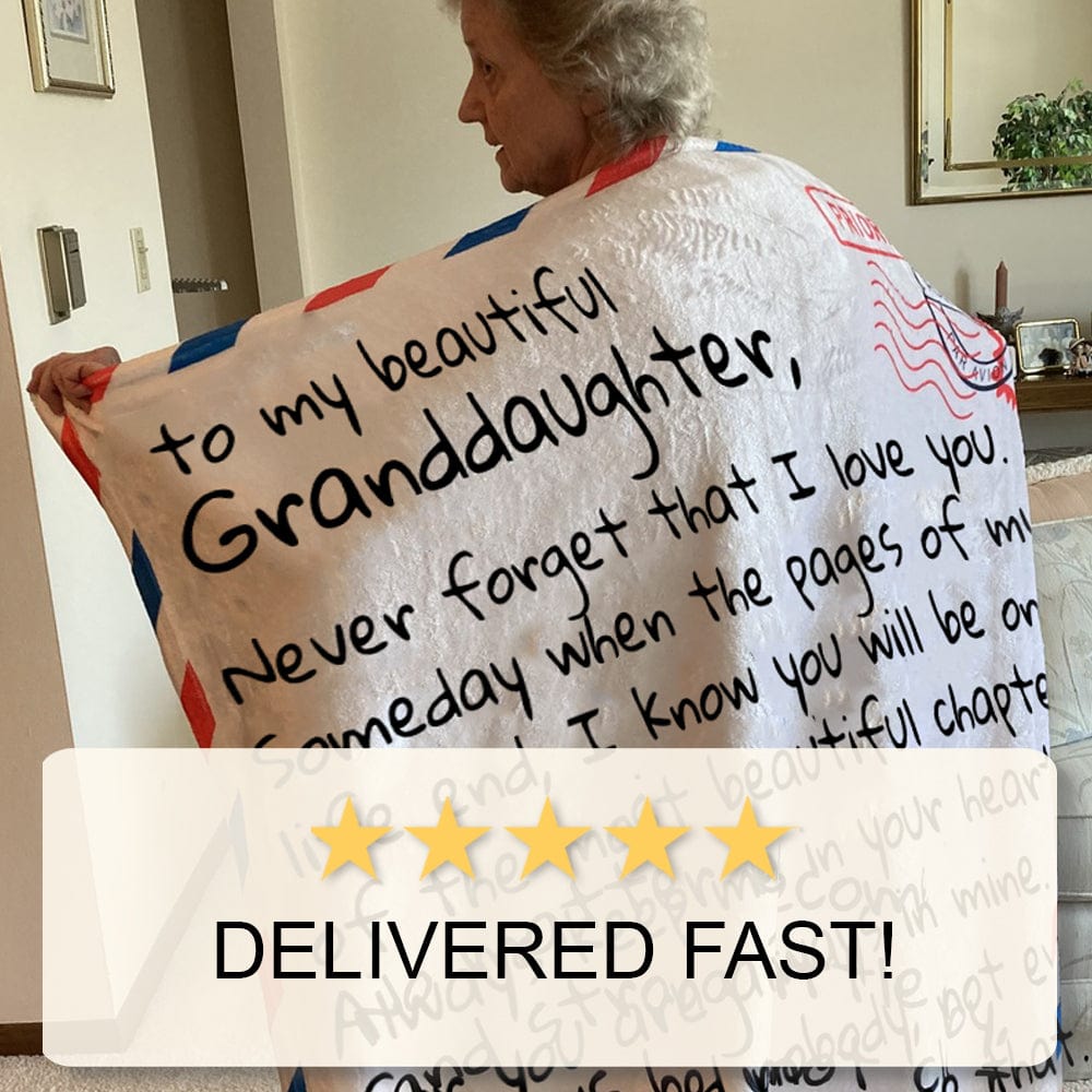 To My Beautiful Granddaughter - Personalized Giant Post Card Blanket - SS534