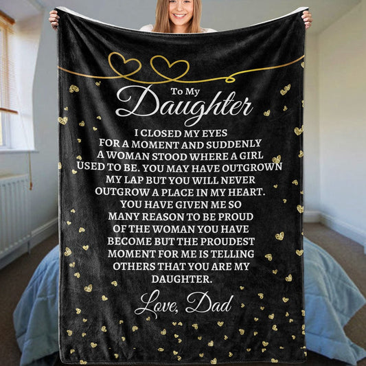 To My Daughter - Love, Dad - Super Comfy Blanket - SS45