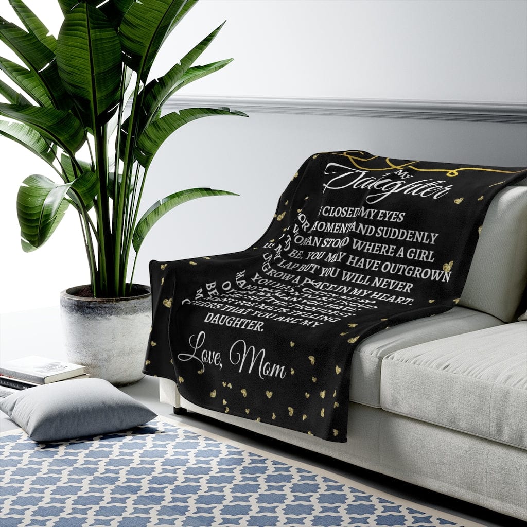 To My Daughter - Love, Mom - Super Comfy Blanket - SS44