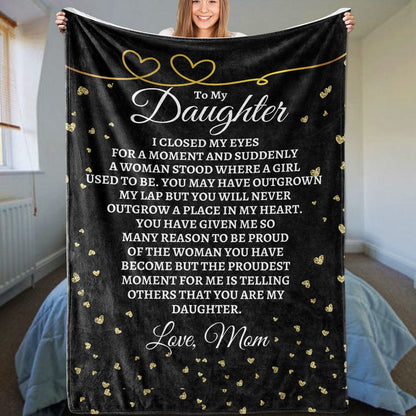 To My Daughter - Love, Mom - Super Comfy Blanket - SS44