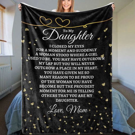To My Daughter - Love, Mom - Super Comfy Blanket - SS44