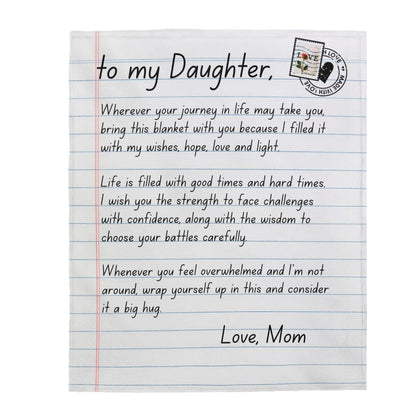 To My Daughter - Love, Mom - Super Comfy Blanket - SS60