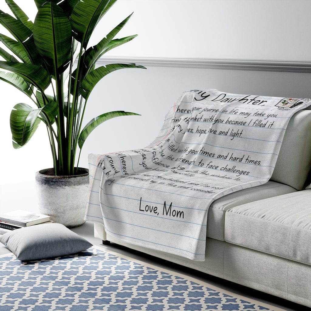 To My Daughter - Love, Mom - Super Comfy Blanket - SS60