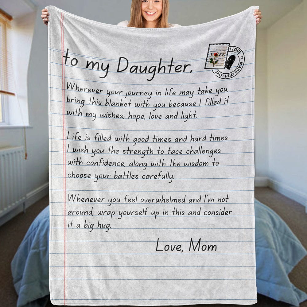To My Daughter - Love, Mom - Super Comfy Blanket - SS60