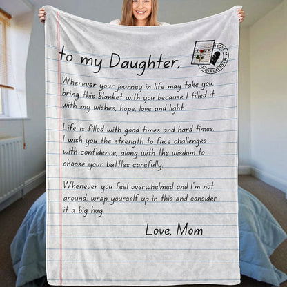 To My Daughter - Love, Mom - Super Comfy Blanket - SS60