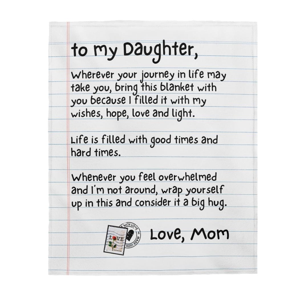 To My Daughter - Love, Mom - Super Comfy Blanket - SS61