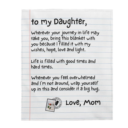 To My Daughter - Love, Mom - Super Comfy Blanket - SS61