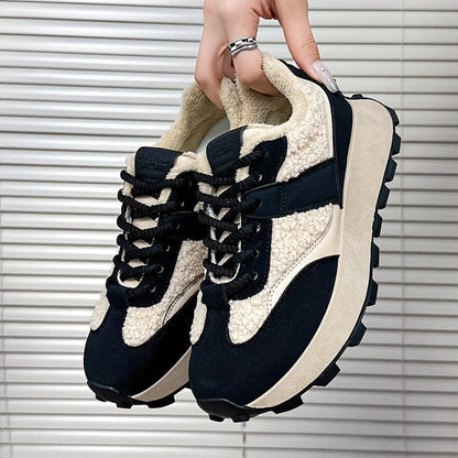 CozyStride™ Women’s Plush Sneakers – The Ultimate Non-Slip, Fuzzy Comfort for Winter Walks!