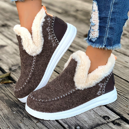 CozyStep™ Fleece-Lined Winter Ankle Booties – Your Warm & Stylish Snow Boots for Cold Weather Comfort!