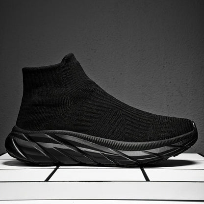 ChunkyStride™ Men's Slip-On Shoes – Breathable Knit Warmth with Plush Comfort!