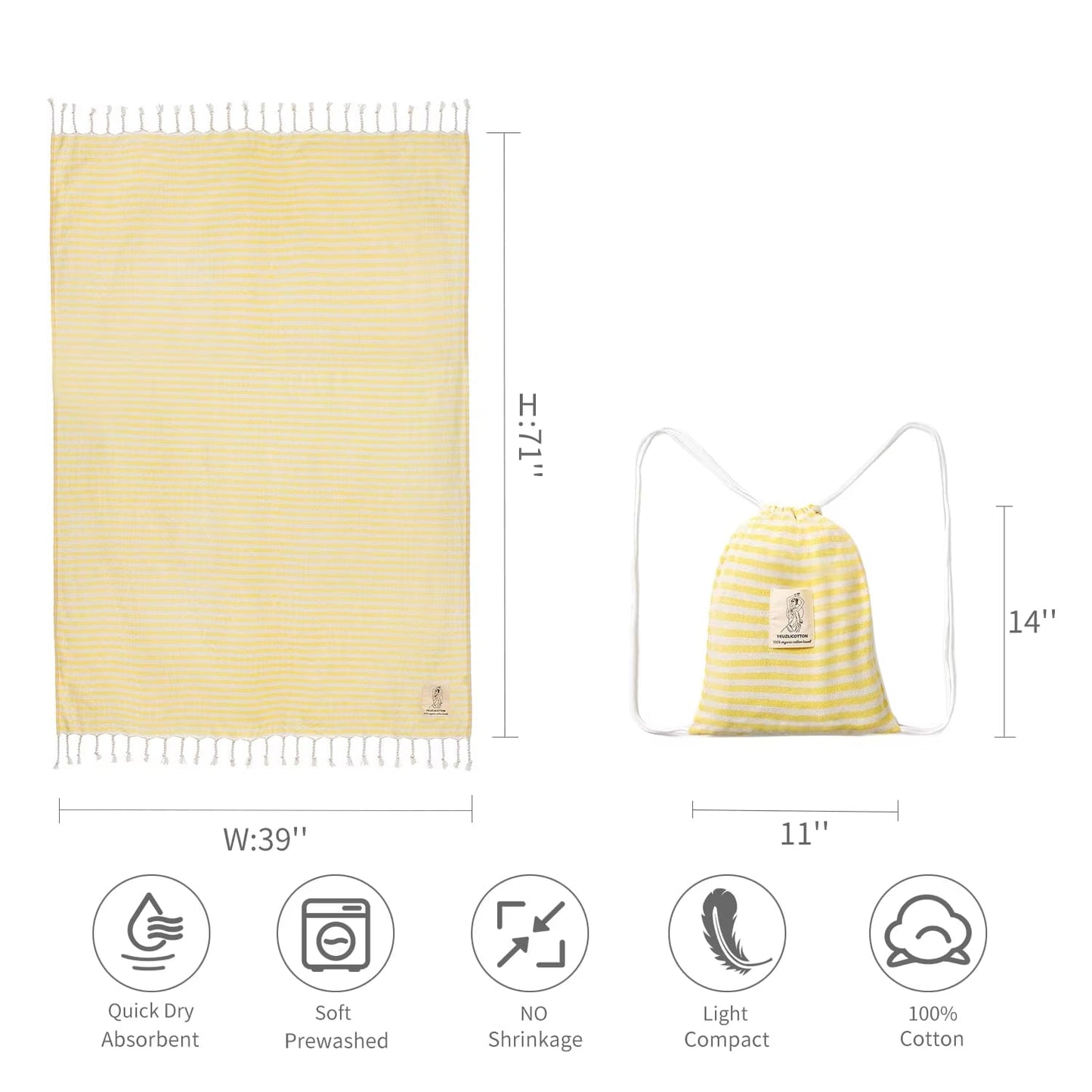 🏖️ The ChillWrap™ Turkish Travel Towel