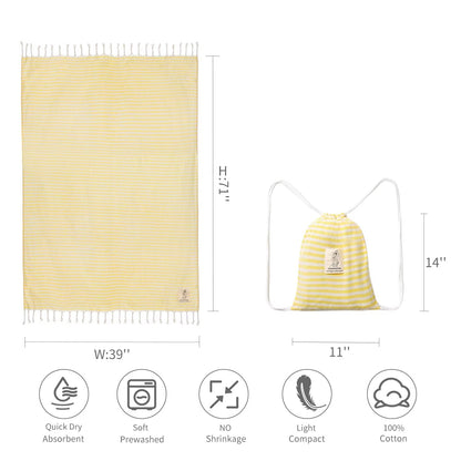 🏖️ The ChillWrap™ Turkish Travel Towel
