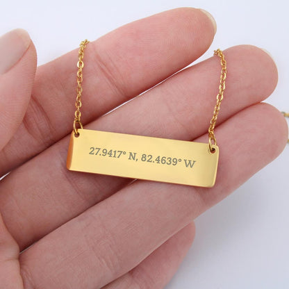 Coordinates Horizontal Dainty Bar Necklace - SS56