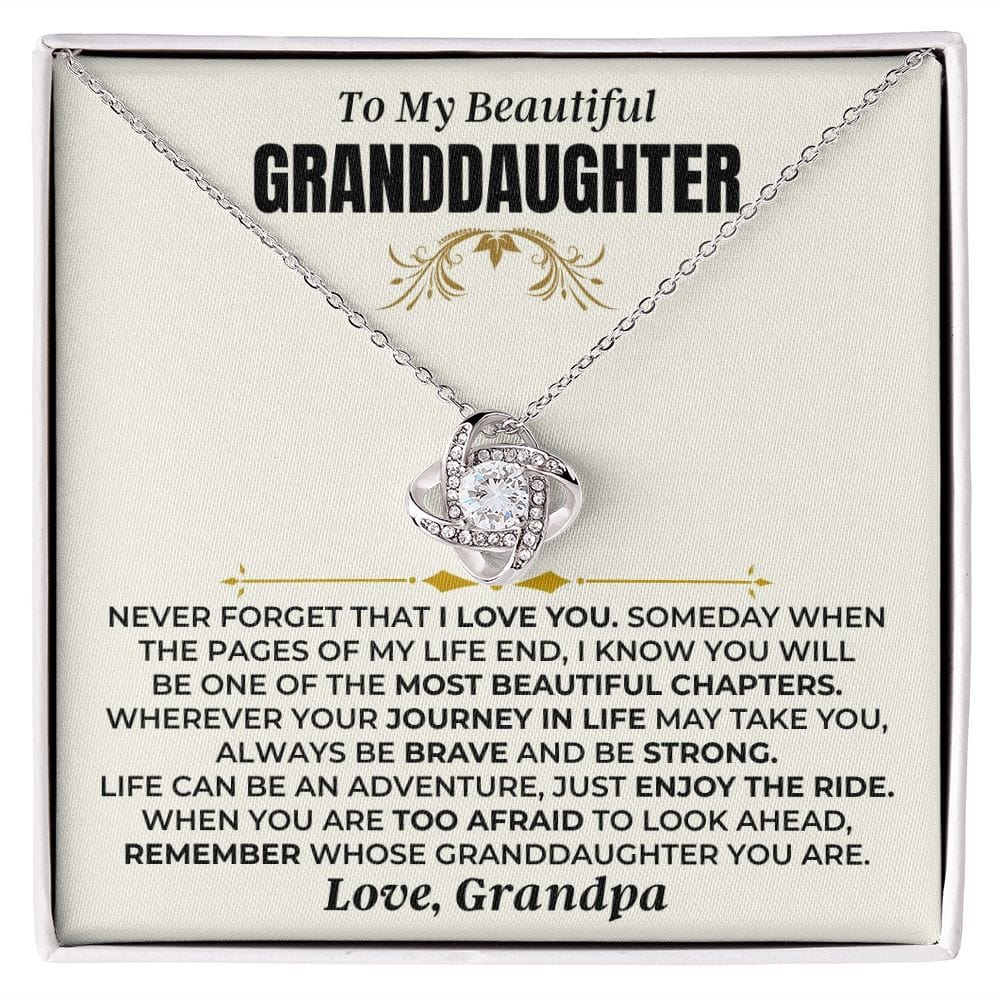 "Remember Whose Granddaughter You Are" - Love Knot Gift Set - SS477GP