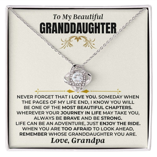"Remember Whose Granddaughter You Are" - Love Knot Gift Set - SS477GP