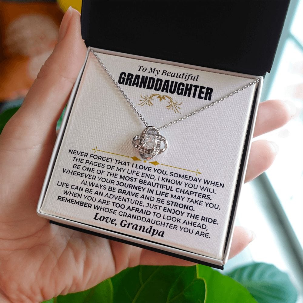 "Remember Whose Granddaughter You Are" - Love Knot Gift Set - SS477GP