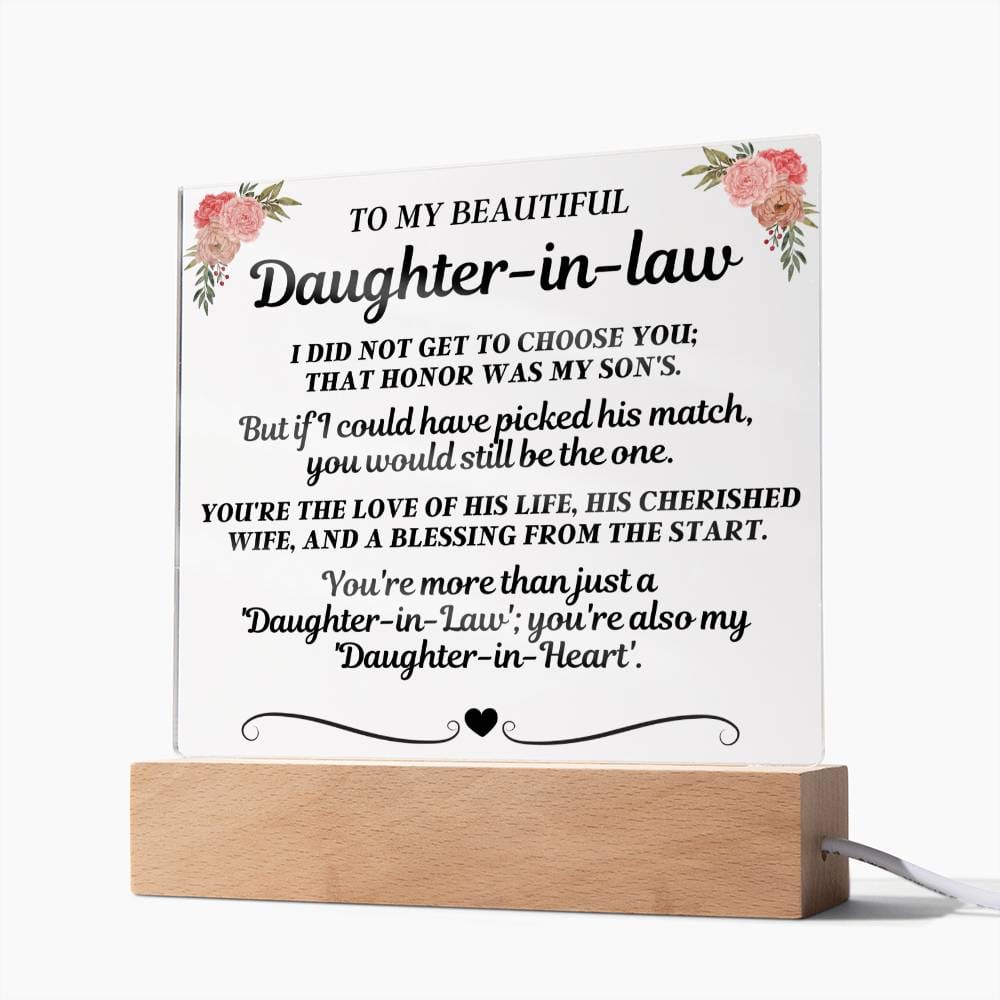 To My Beautiful Daughter-In-Law "You're more than just a 'Daughter-in-Law'" Acrylic LED Lamp - AC18
