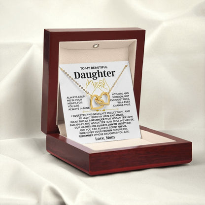 To My Beautiful Daughter - Love Mom - Forever Linked Hearts Gift Set - SS408