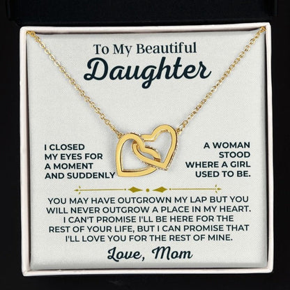 To My Beautiful Daughter - Love Mom - Forever Linked Hearts Gift Set - SS427