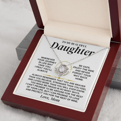 To My Beautiful Daughter - Love Mom - Love Knot Gift Set - SS320