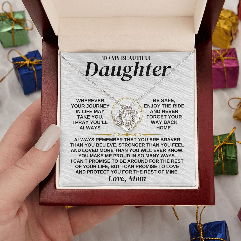 To My Beautiful Daughter - Love Mom - Love Knot Gift Set - SS320
